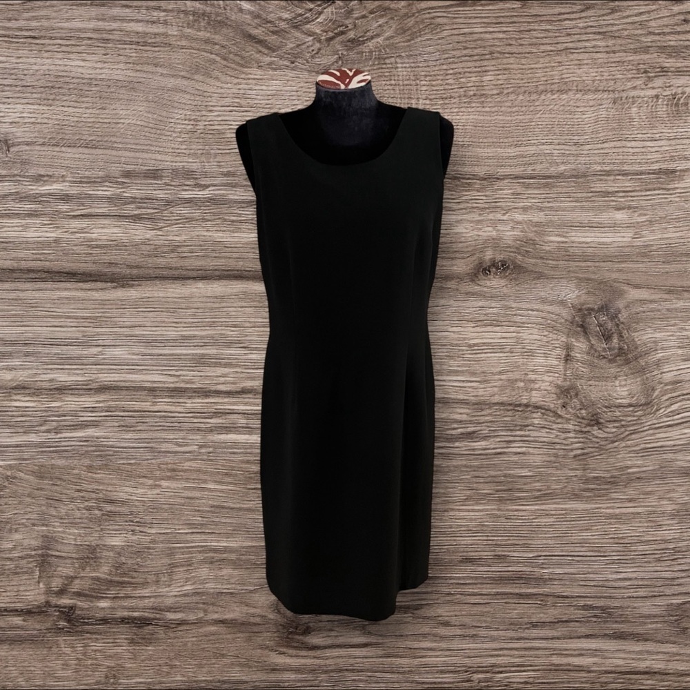 Kasper Black Sleeveless Sheath Dress Size 12